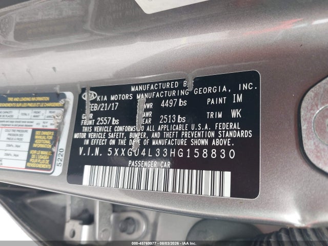 2017 KIA OPTIMA EX 照片 9