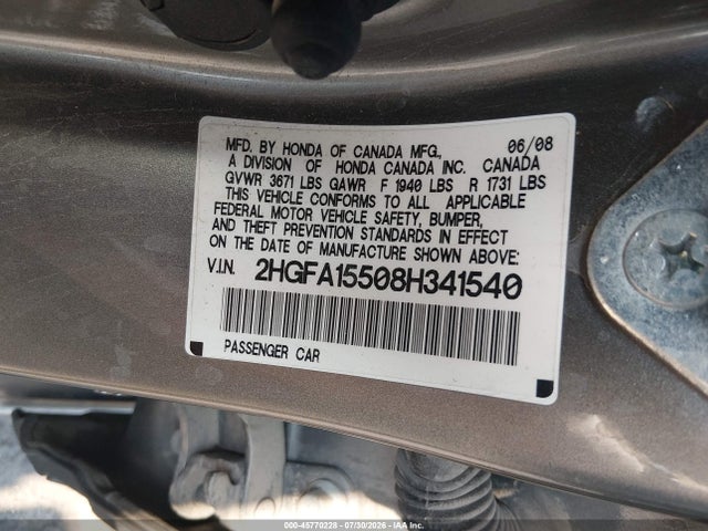 2008 Honda CIVIC LX 照片 9