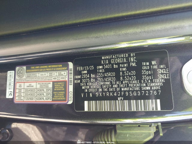 2025 KIA SORENTO SX 9