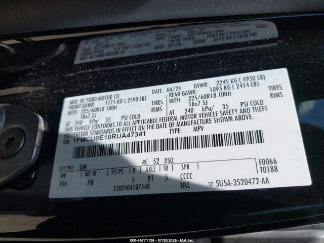 2024 FORD ESCAPE PHEV 9
