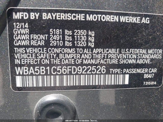 2015 BMW 535I 照片 9
