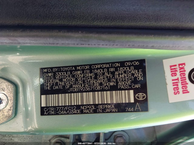 2007 Toyota YARIS 照片 9