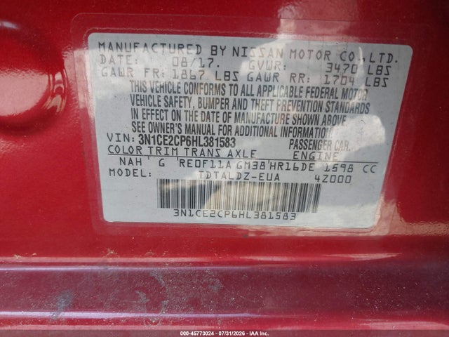 صورة 9 لـ 2017 Nissan VERSA NOTE SV