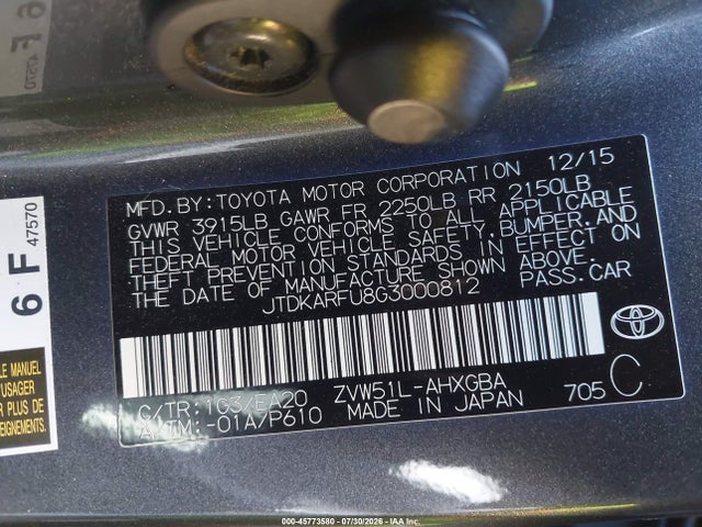 2016 Toyota PRIUS FOUR photo 9