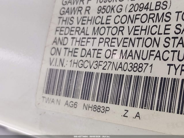 2022 HONDA ACCORD HYBRID SPORT 9