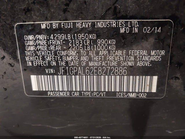 2014 Subaru IMPREZA 2.0I SPORT PREMIUM — фото 9