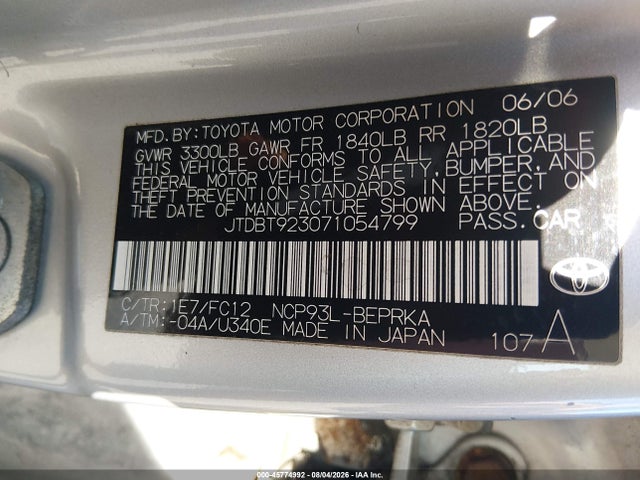 2007 Toyota YARIS 照片 9