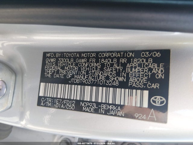 2007 Toyota YARIS 照片 9
