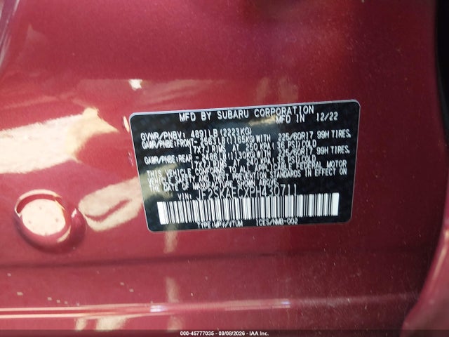 2023 SUBARU FORESTER PREMIUM 9