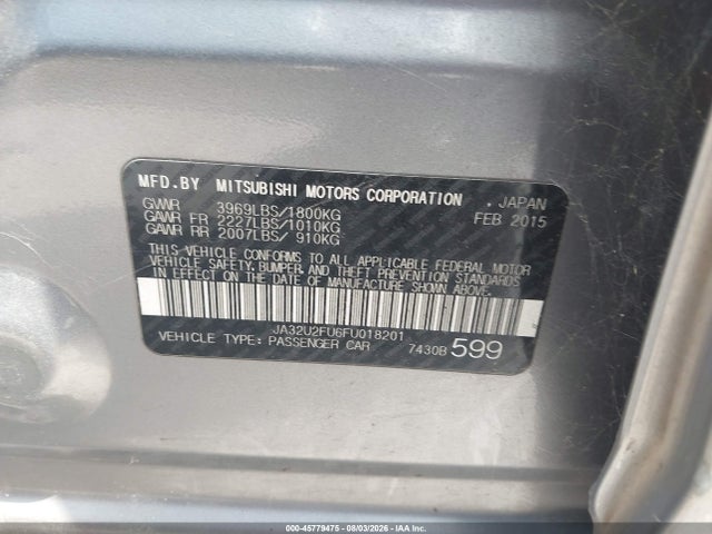 صورة 9 لـ 2015 Mitsubishi LANCER ES
