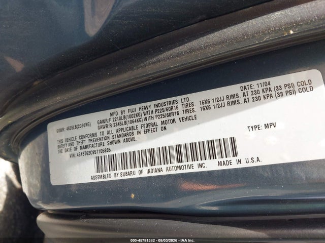 2005 Subaru BAJA SPORT photo 9