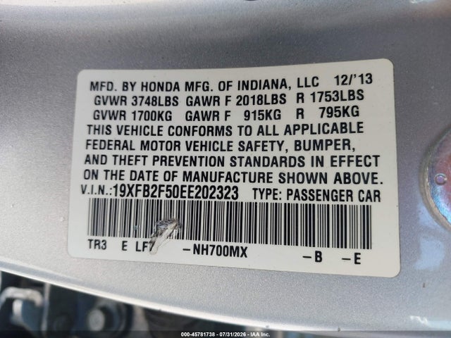 2014 Honda CIVIC LX 照片 9