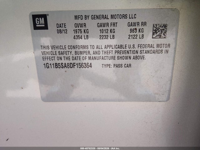 صورة 9 لـ 2013 Chevrolet MALIBU 1LS