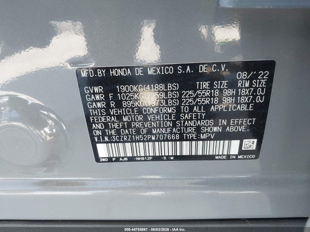 2023 HONDA HR-V 2WD SPORT 9