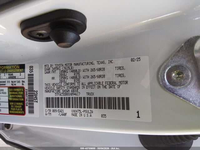 2025 TOYOTA TUNDRA HYBRID LIMITED CREWMAX 6.4' BED 9