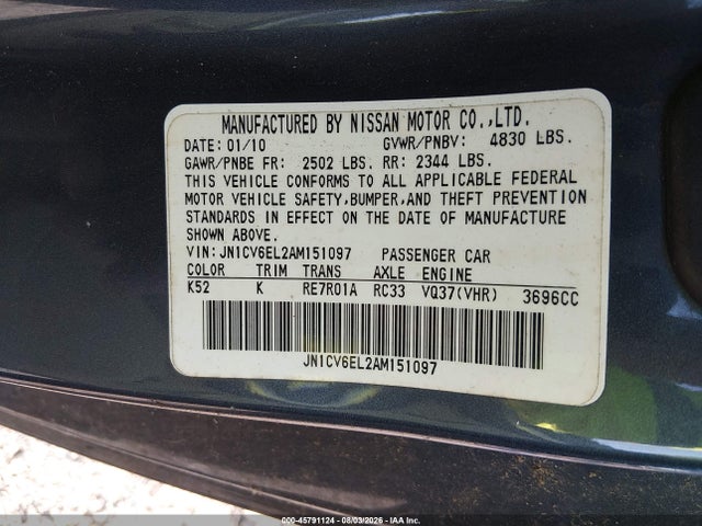 2010 Infiniti G37X 照片 9