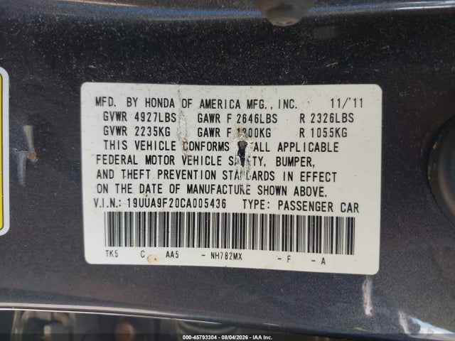 2012 Acura TL 3.7 照片 9