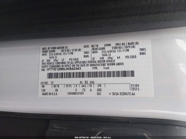 2018 FORD TRANSIT-150 9