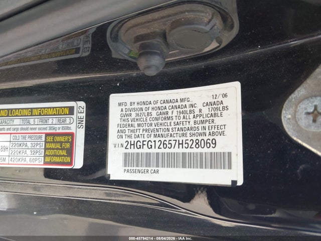 صورة 9 لـ 2007 Honda CIVIC LX