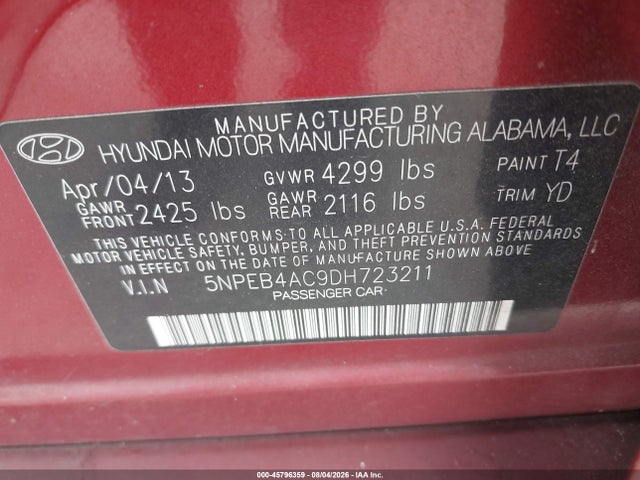 صورة 9 لـ 2013 Hyundai SONATA GLS