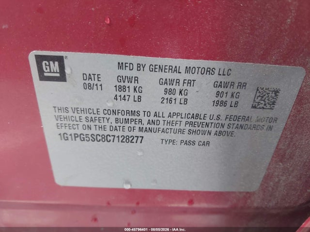 2012 Chevrolet CRUZE 2LT 照片 9