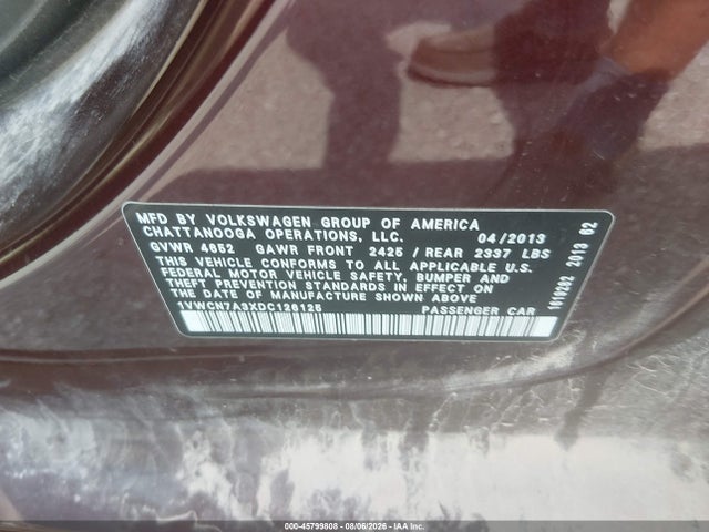 صورة 9 لـ 2013 Volkswagen PASSAT 2.0L TDI SEL PREMIUM