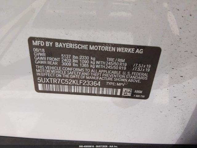 2019 BMW X3 SDRIVE30I 9