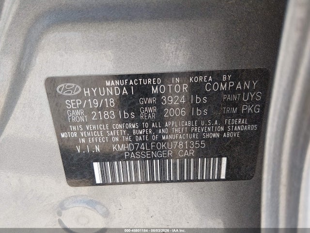 2019 Hyundai ELANTRA SE photo 9