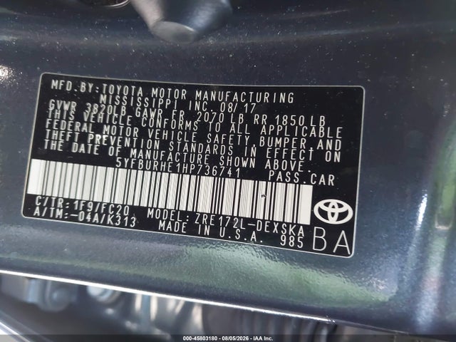 2017 TOYOTA COROLLA SE 9