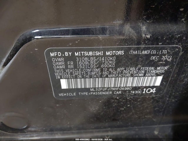 2022 Mitsubishi MIRAGE G4 BLACK EDITION/ES/LE 照片 9