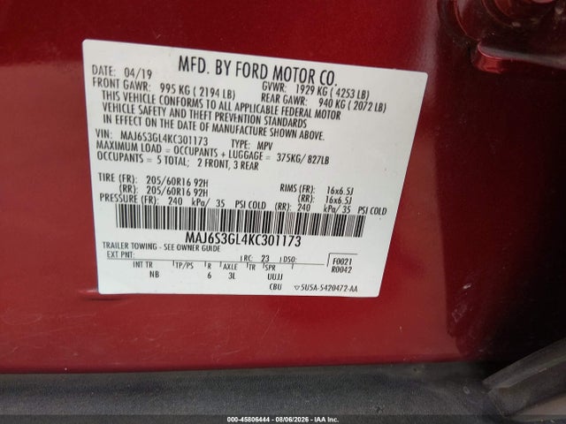 2019 FORD ECOSPORT SE 9