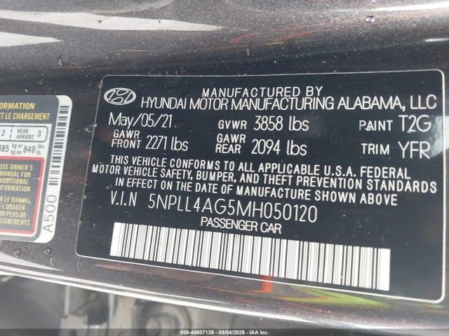 2021 HYUNDAI ELANTRA SE 9