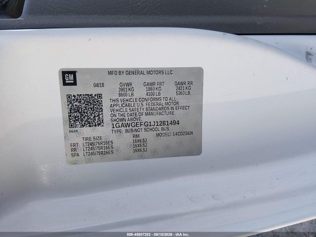2018 CHEVROLET EXPRESS 2500 LS 9