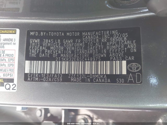 2005 Toyota MATRIX 照片 9