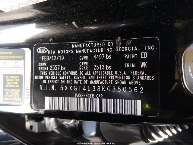 2019 KIA OPTIMA LX 9