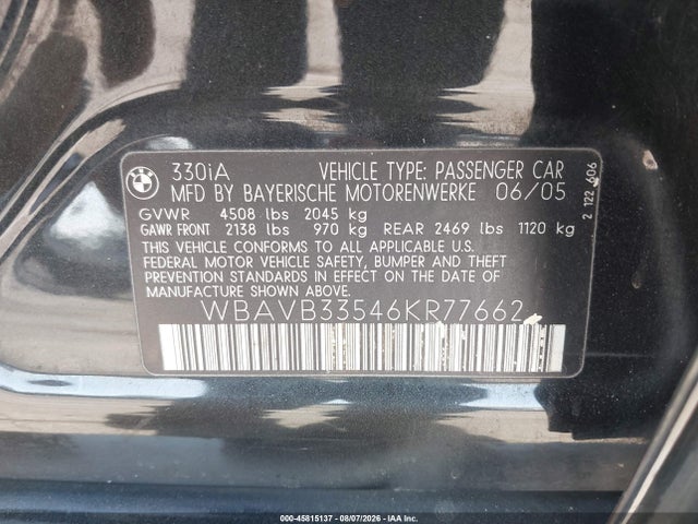 2006 BMW 330I 照片 9