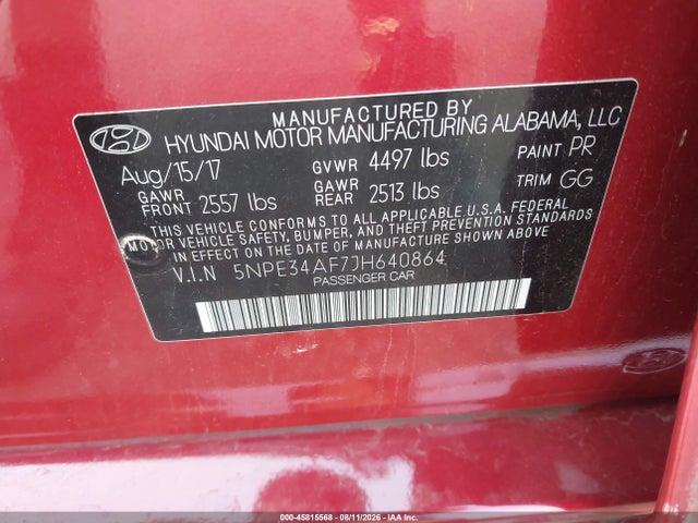 صورة 9 لـ 2018 Hyundai SONATA SEL