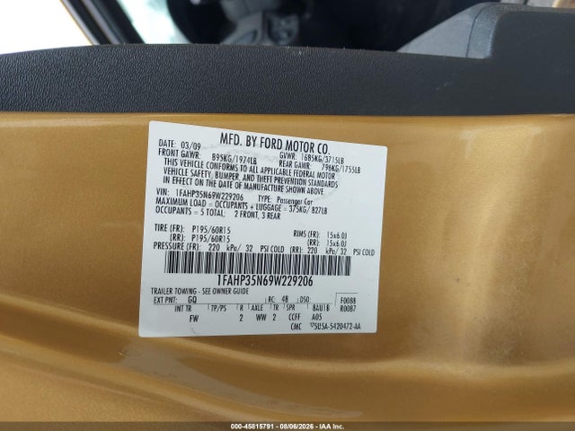 2009 FORD FOCUS SE 照片 9