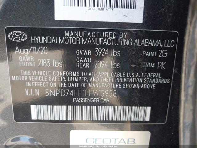 2020 HYUNDAI ELANTRA SE 9