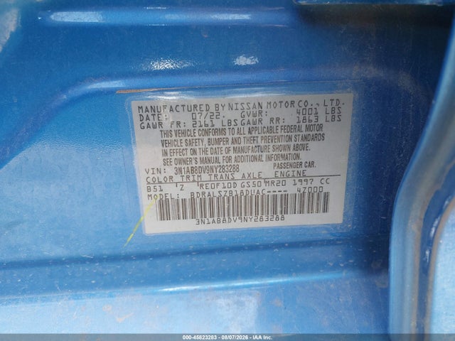 2022 NISSAN SENTRA SR XTRONIC CVT 9