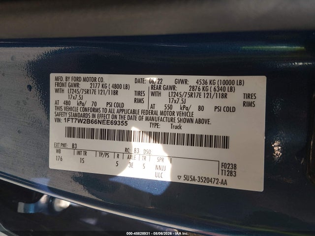 2022 FORD F-250 XL 9