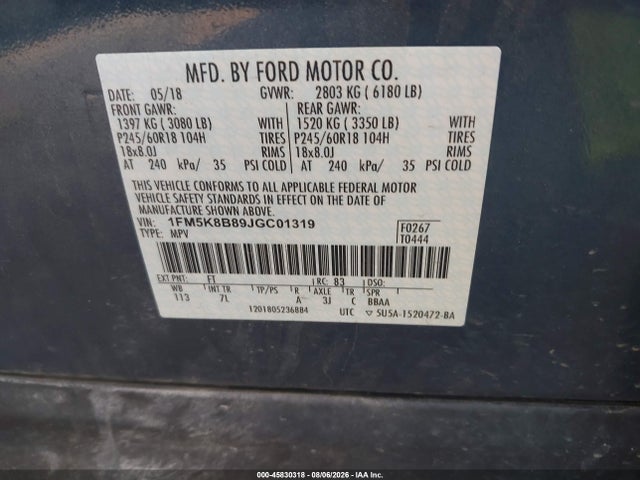 2018 FORD EXPLORER 9