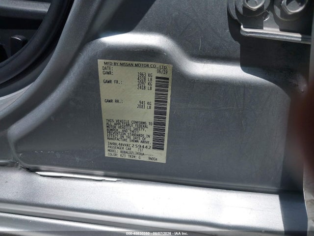 2019 NISSAN ALTIMA 2.5 S 9