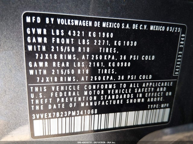 2023 VOLKSWAGEN TAOS 1.5T SE 9