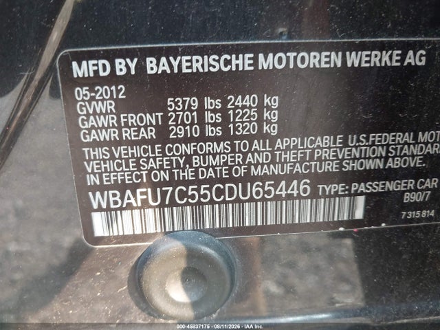 2012 BMW 535I XDRIVE 照片 9