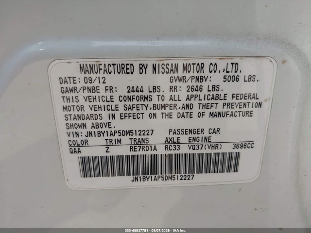 2013 Infiniti M37 photo 9