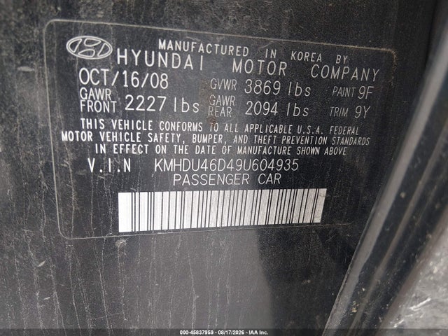 2009 Hyundai ELANTRA SE photo 9