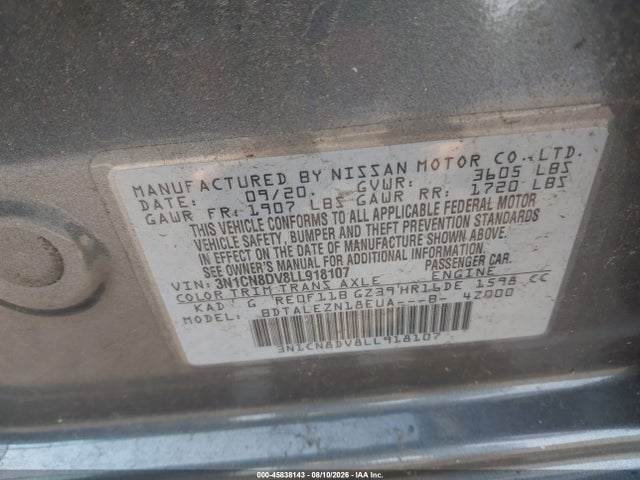 صورة 9 لـ 2020 Nissan VERSA S XTRONIC CVT