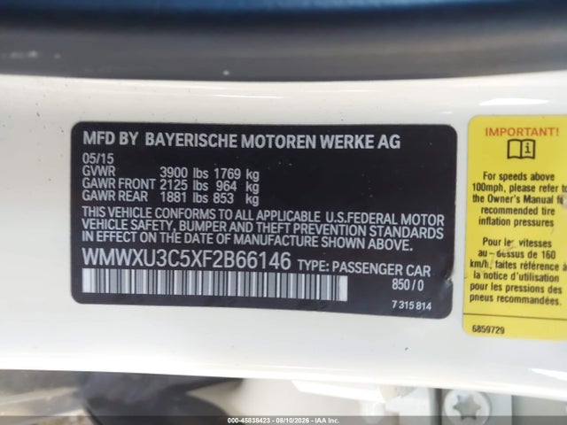 2015 MINI HARDTOP COOPER S photo 9