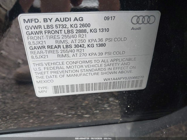 2018 AUDI SQ5 3.0T PREMIUM PLUS 9